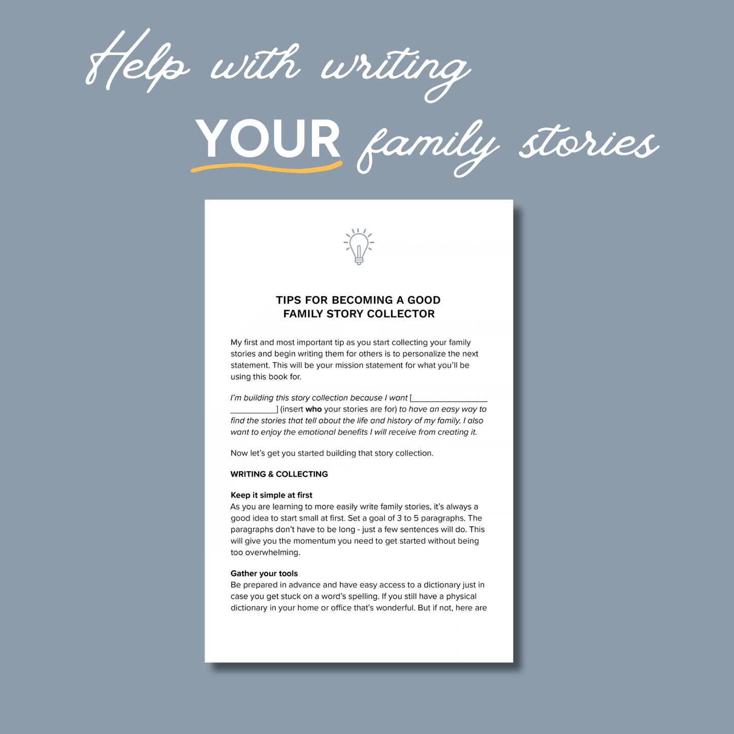 The Simple Guide to Writing Family Stories - Ebook