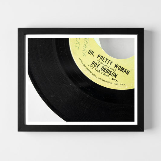 Photo Print of Roy Orbison "Oh, Pretty Woman" 45 Record